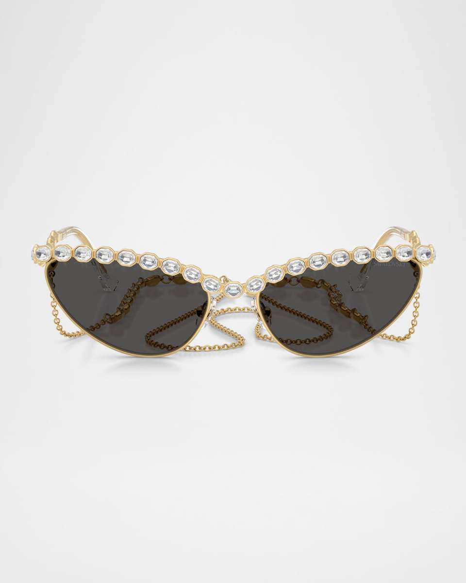 SK7030 Cat Eye Crystalized Sunglasses
